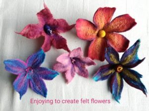 Felted flowers